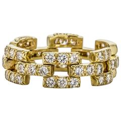 Henry Dunay Diamond Gold Link Ring