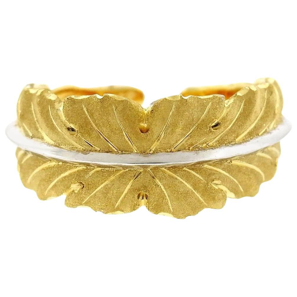 Buccellati Gold Leaf Motif Band Ring