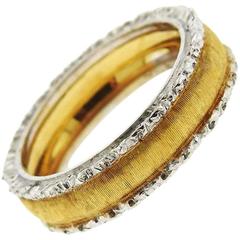 Buccellati Two Color Gold Wedding Band Ring