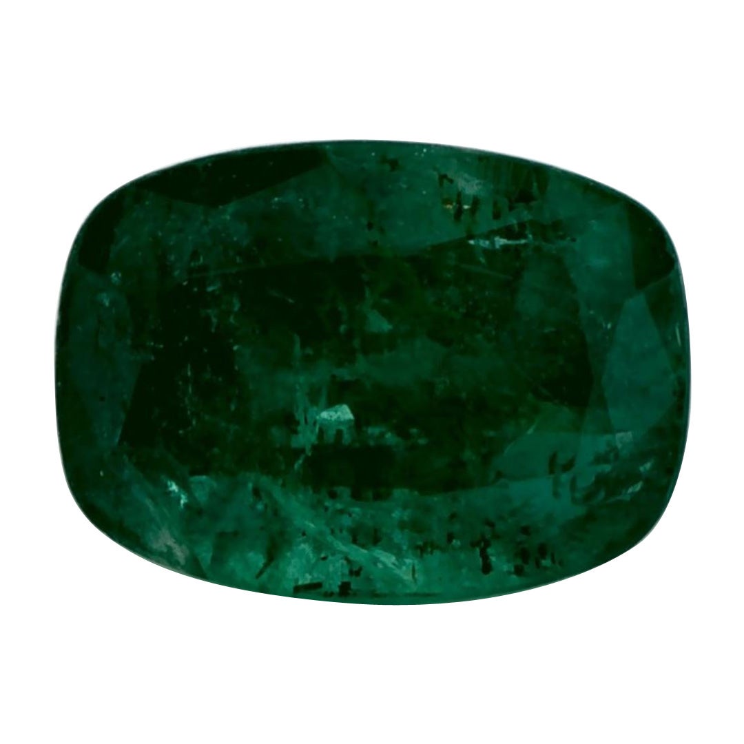 1.90 Ct Emerald Cushion Loose Gemstone For Sale