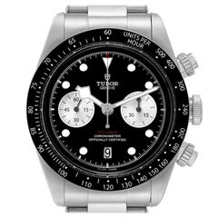 Tudor Black Bay Chronograph Reverse Panda Dial Steel Mens Watch 79360 Box Card