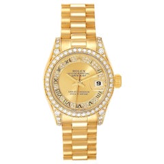 Rolex Datejust President Myriad Dial Diamond Bezel Ladies Watch 179158