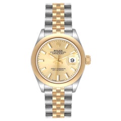 Rolex Datejust Steel Yellow Gold Champagne Dial Ladies Watch 279163