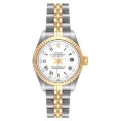 Rolex Datejust Steel Yellow Gold Roman Diamond Dial Ladies Watch 69173