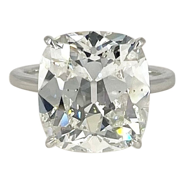 J. Birnbach 10.38 carat GIA Certified Cushion in Platinum Solitaire For Sale