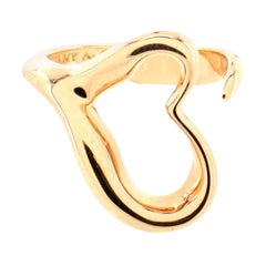 Tiffany & Co. Elsa Peretti Open Heart Ring 18k Rose Gold Small