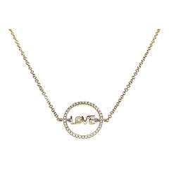 Diamond and Gold LOVE  bracelet in 18 K gold