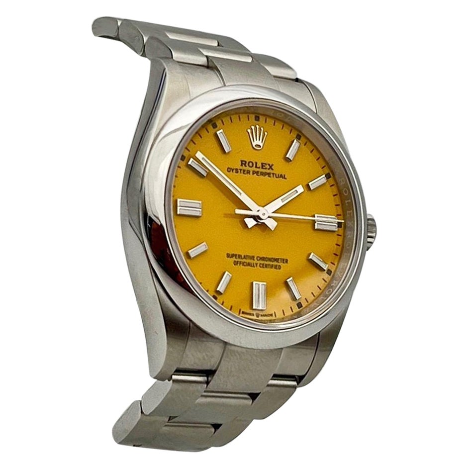 Rolex Oyster Perpetual 36 Yellow 2022 Bart Simpson New box papers For Sale