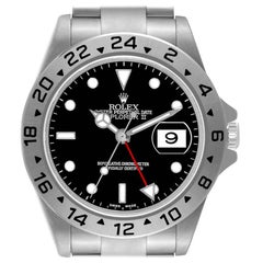 Rolex Explorer II Black Dial Steel Mens Watch 16570 Box Papers