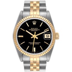 Rolex Datejust Midsize Steel Yellow Gold Ladies Watch 68273 Box Papers