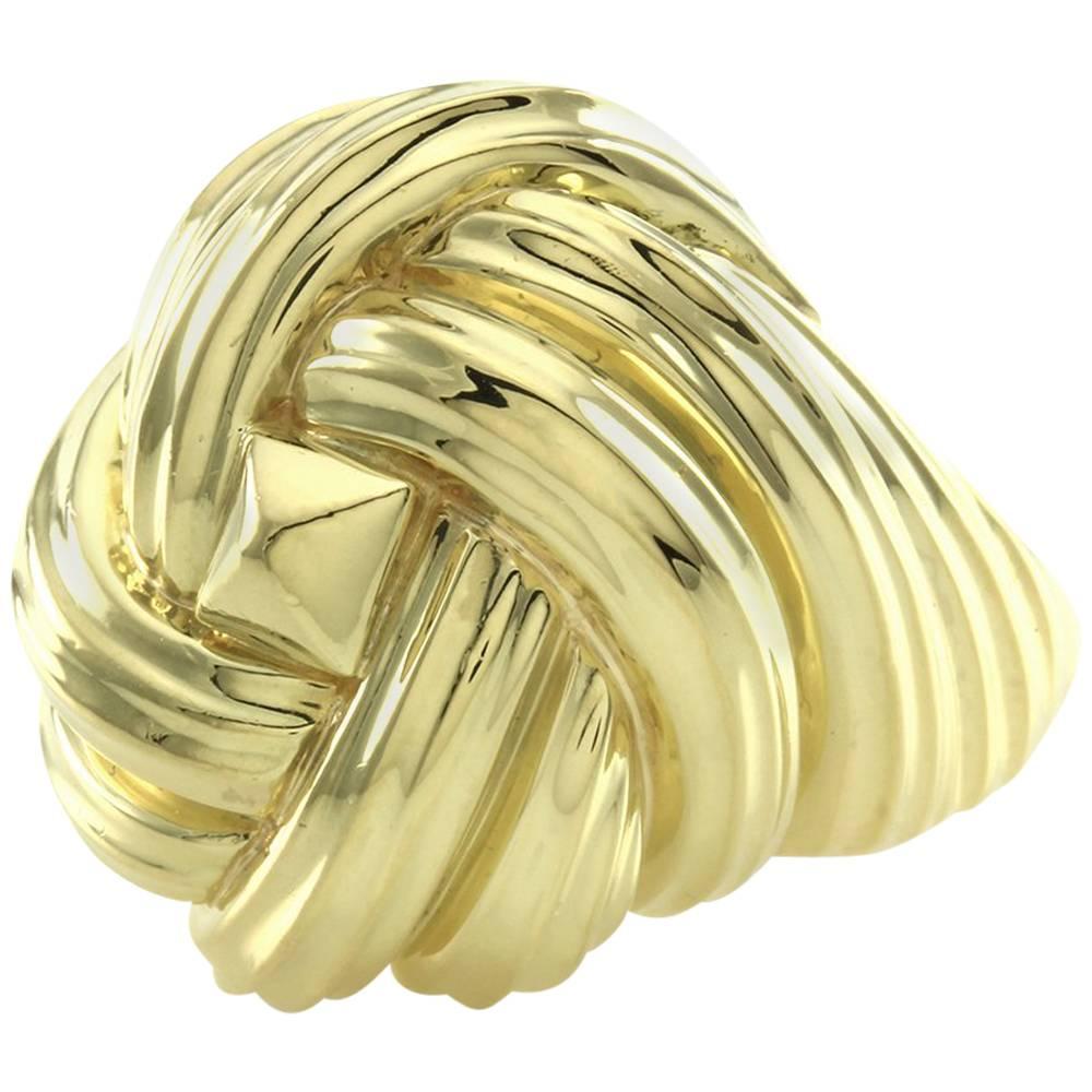 Henry Dunay Woven Gold Dome Gold Ring