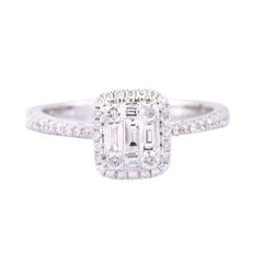 18 Karat White Gold Diamond Wedding Ring