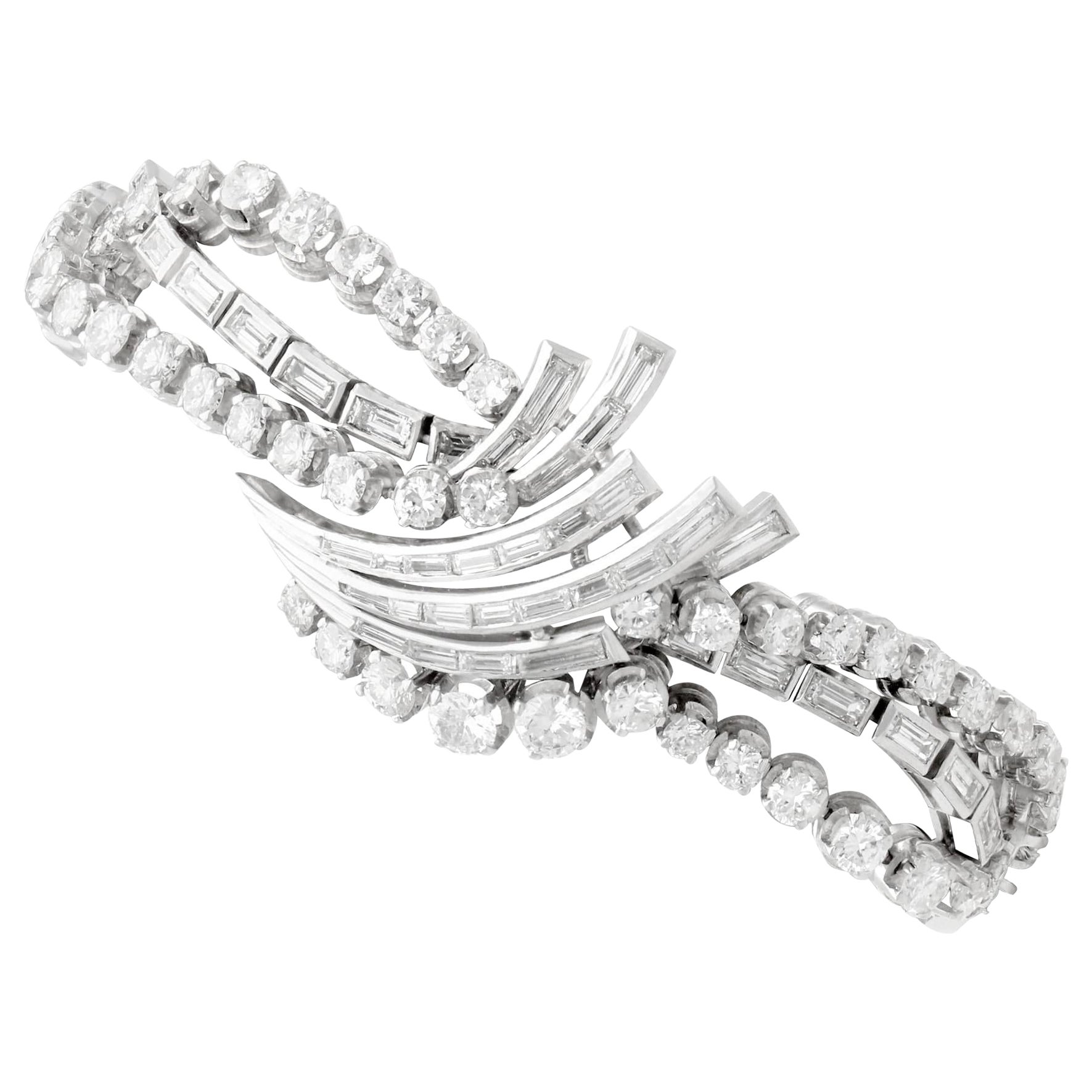Bracciale antico in platino e diamanti da 16 carati