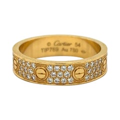 Cartier Bague Love en or jaune avec pavé de diamants