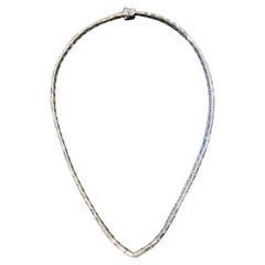 Retro Baguette Cut Diamond Necklace