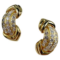 Boucles d'oreilles de luxe en diamant 18KT 1.60ct VVS clarity F color top grade diamonds