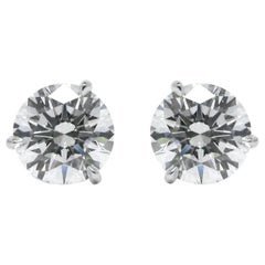 3.44 Carats GIA Certified D VS Diamond Stud Earrings 