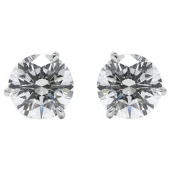 3.44 Carats GIA Certified D VS Diamond Stud Earrings