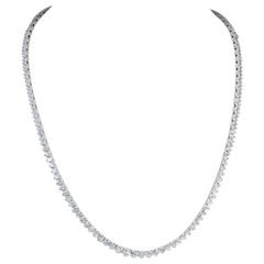 Dazzling 14k White Gold Necklace w/ 6.28 ct Natural Diamonds IGI Certificate