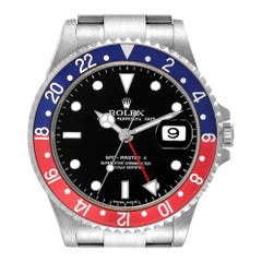 Rolex GMT Master II Blue Red Pepsi Error Dial Mens Watch 16710 Box Papers