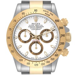 Rolex Daytona Steel Yellow Gold White Dial Mens Watch 116523