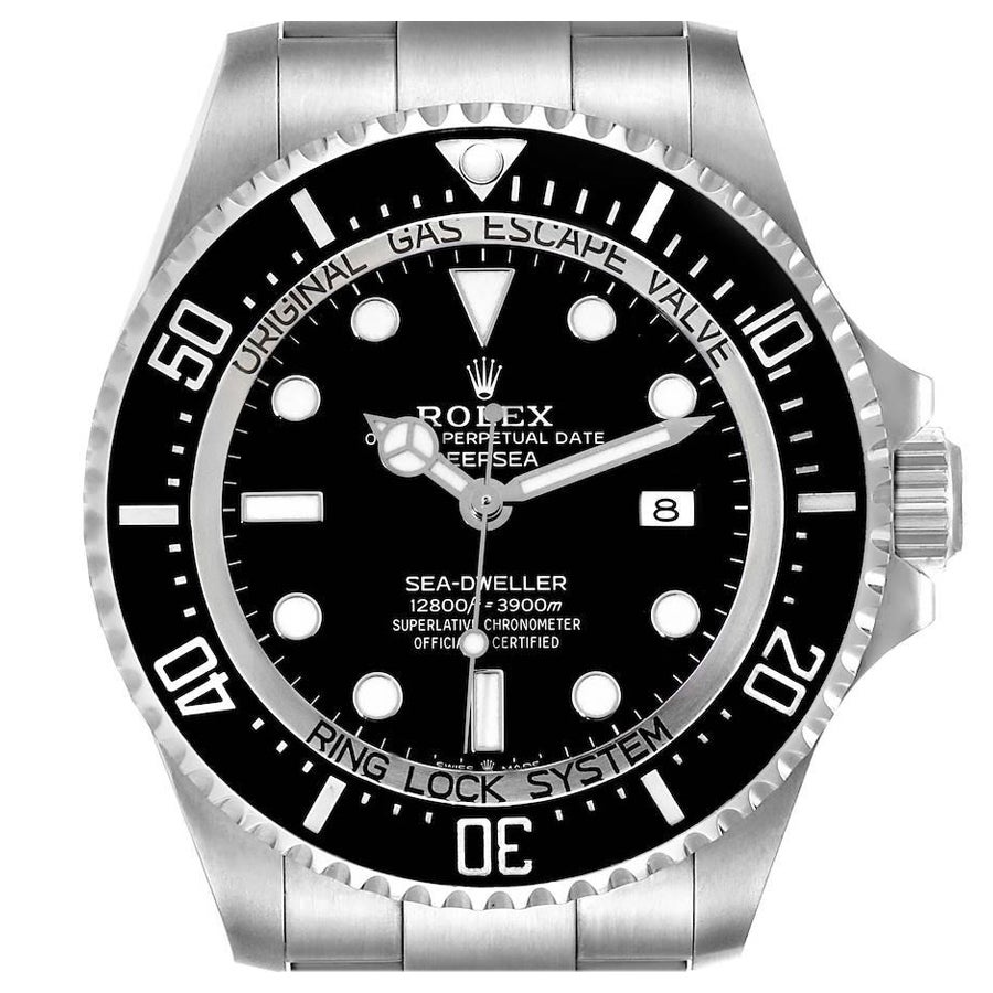 Rolex Seadweller Deepsea 44 Black Dial Steel Mens Watch 126660 Box Card For Sale