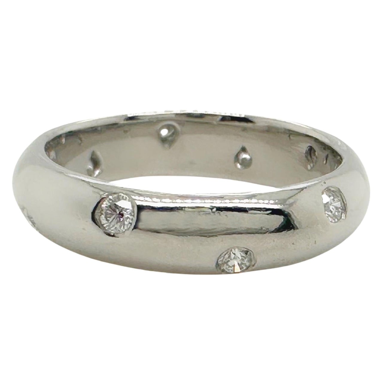 Tiffany & Co. ETOILE Bague à anneau en platine et diamants, taille 6