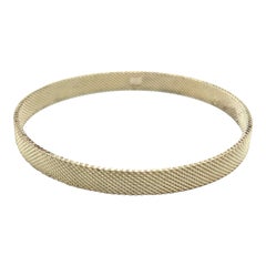 Tiffany & Co Estate Somerset Hard Bangle M 7.5" Silver 6.5 mm Height