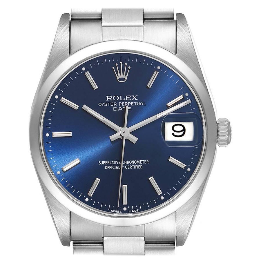 Rolex acciaio shop quadrante blu