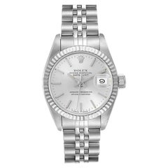 Rolex Datejust Steel White Gold Silver Dial Ladies Watch 69174