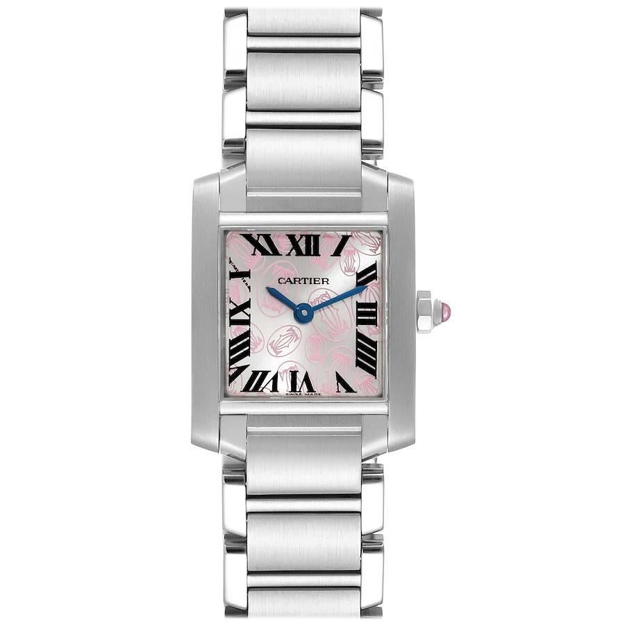 Cartier Tank Francaise Pink Double C Decor LE Ladies Watch W51031Q3