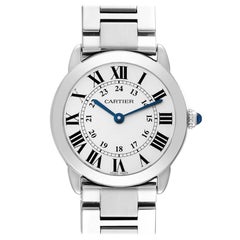 Cartier Ronde Solo Small Stainless Steel Quartz Ladies Watch W6701004 Box Card