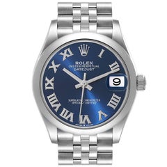Rolex Datejust 31mm Midsize Blue Dial Steel Ladies Watch 278240 Unworn
