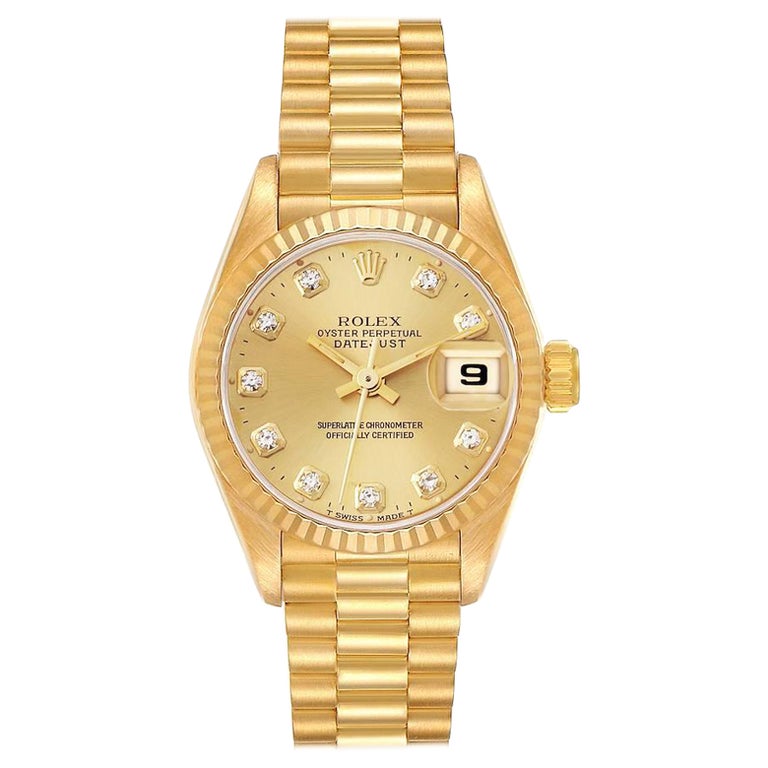 Orologio Rolex Donna Brillanti Acciaio Oro Rosa Rolex Datejust Con