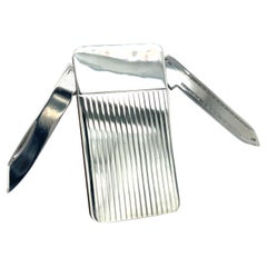 Retro Tiffany & Co Estate Rare Money Clip Knife Set Silver 