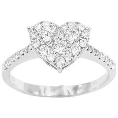 Gorgeous Custom .50 Carats Diamonds Gold Heart of Love Fashion Ring