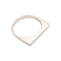 'Small Block' Sterling Silver Stackable Ring by Emerging Designer Brenna Colvin