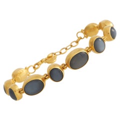 Gurhan 22K Yellow Gold Diamond and Moonstone Bracelet