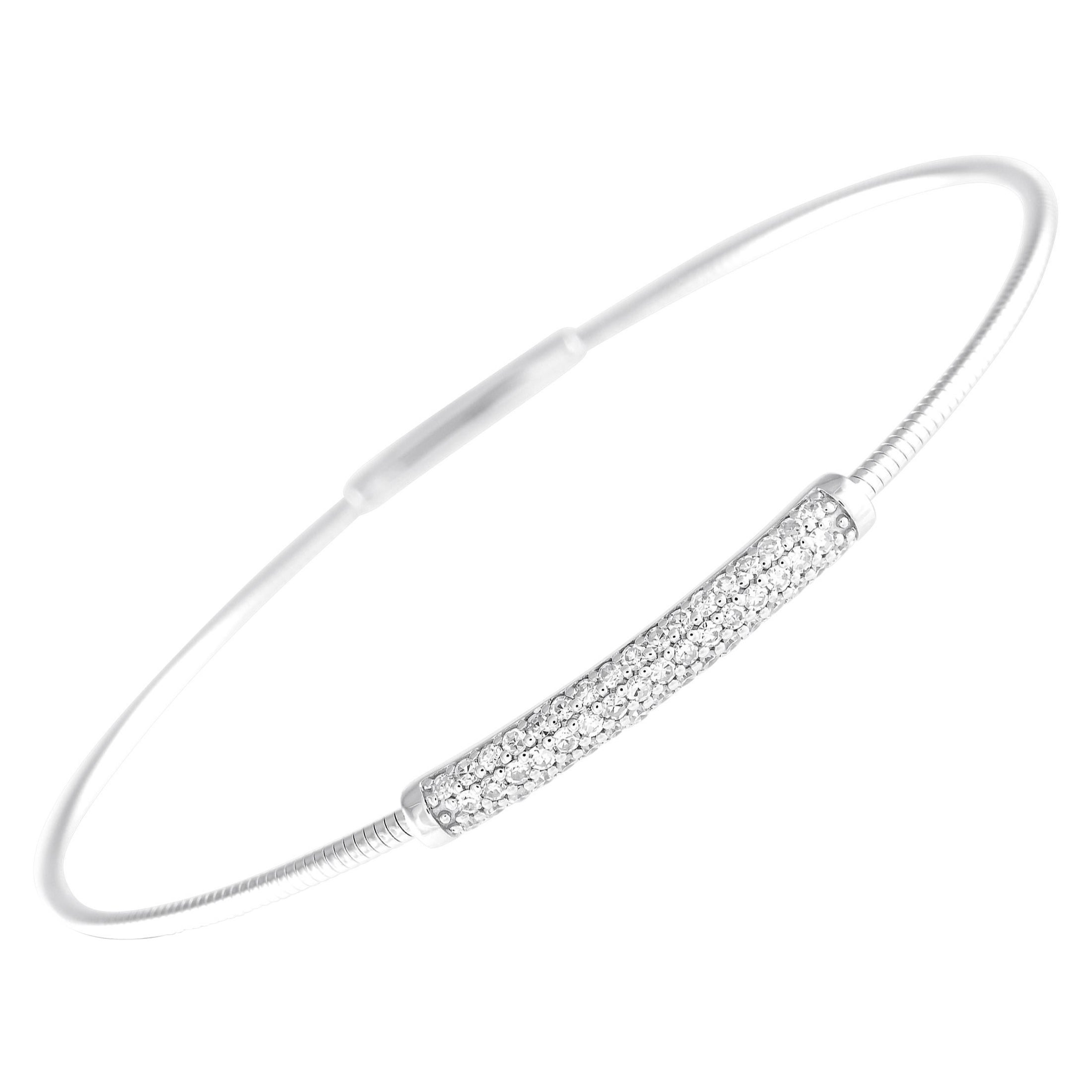 LB Exclusive 18K Yellow Gold 2.50ct Diamond Open Cuff Bracelet For Sale