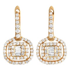 LB Exclusive 14K Yellow Gold 0.68ct Diamond Drop Earrings