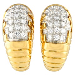 LB Exclusive 18K Yellow Gold 1.35ct Diamond Clip-On Earrings