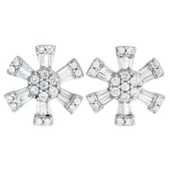 LB Exclusive Boucles d'oreilles en or blanc 14K avec 0,43ct de diamant