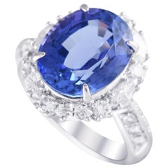 LB Exclusive Platinum 1.08ct Diamond and Tanzanite Ring