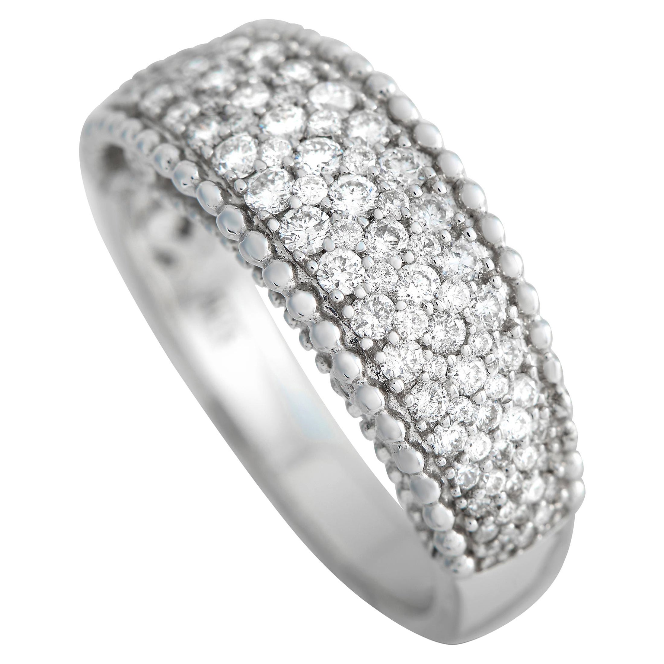 LB Exclusive 14K White Gold 1.0ct Diamond Ring For Sale