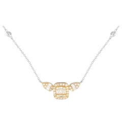 LB Exclusive 14K White and Yellow Gold 0.35ct Diamond Necklace