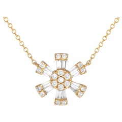 LB Exklusive 14K Gelbgold-Halskette mit 0,25 Karat Diamanten