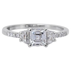 Stunning 18 kt. White Gold Ring with 1.27 ct Total Natural Diamonds - GIA Cert