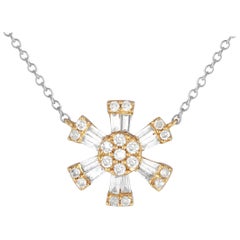 LB Exclusive 14K Weiß- und Gelbgold 0,25ct Diamant-Halskette