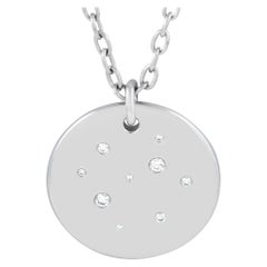 Tiffany & Co., collier pendentif en or blanc 18 carats avec diamants de 0,20 carat