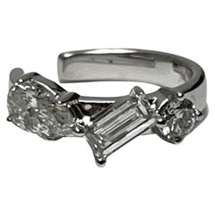 Stem Ear Cuff in 18k White Gold